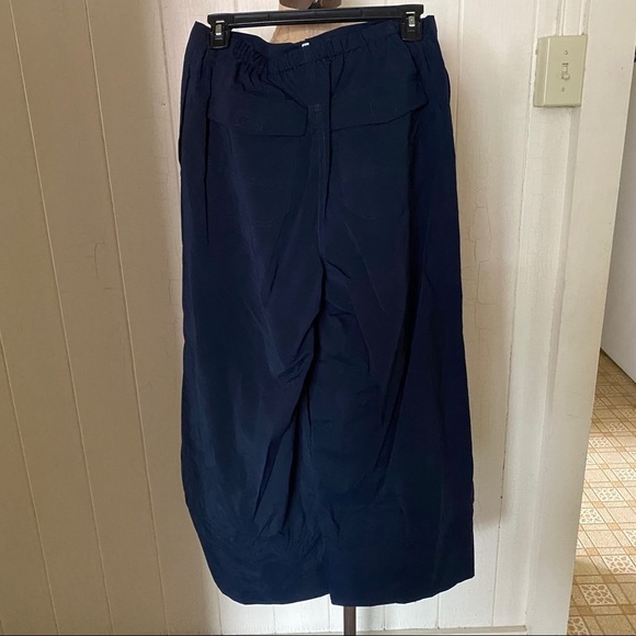 NEW OPENING CEREMONY sz M Blue Nylon Ruffle Track Pant - Picture 2 of 6